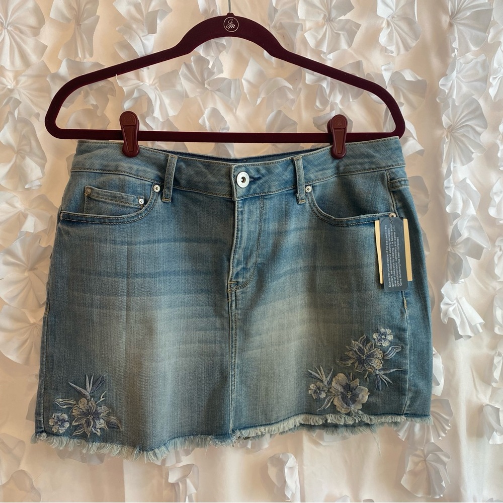 American rag denim mini skirt.